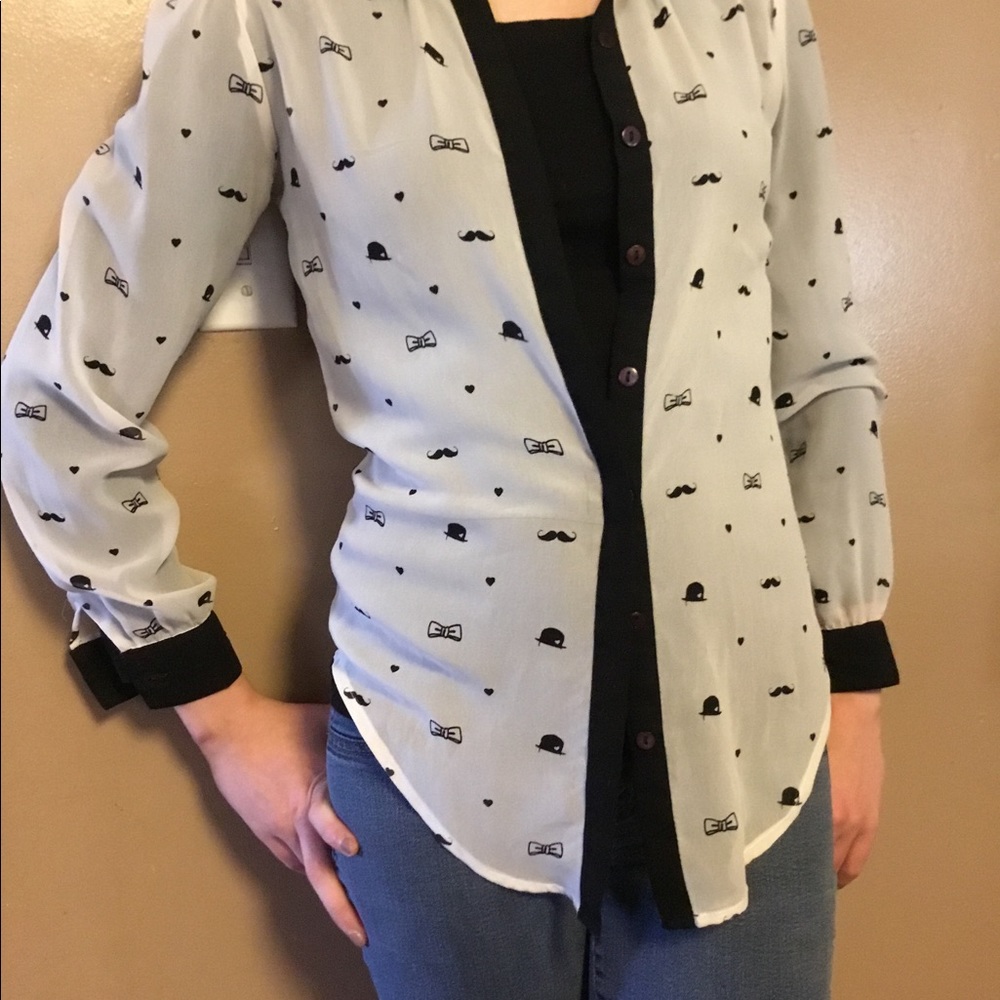 Sheer long sleeve shirt